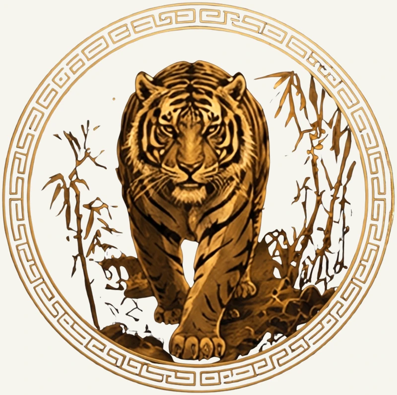 Emblema del Módulo Tigre — tigre dorado